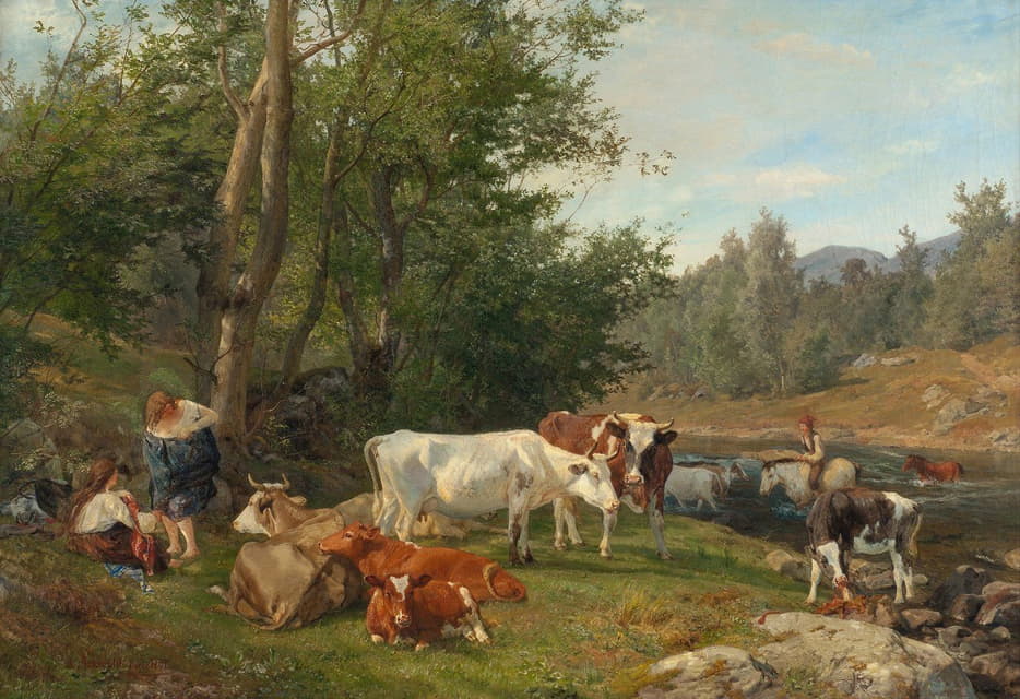 Anders Askevold - Landscape with Cattle