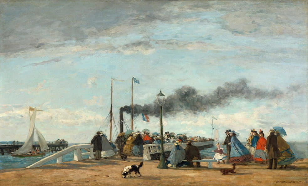 Eugène Boudin - Jetty and Wharf at Trouville