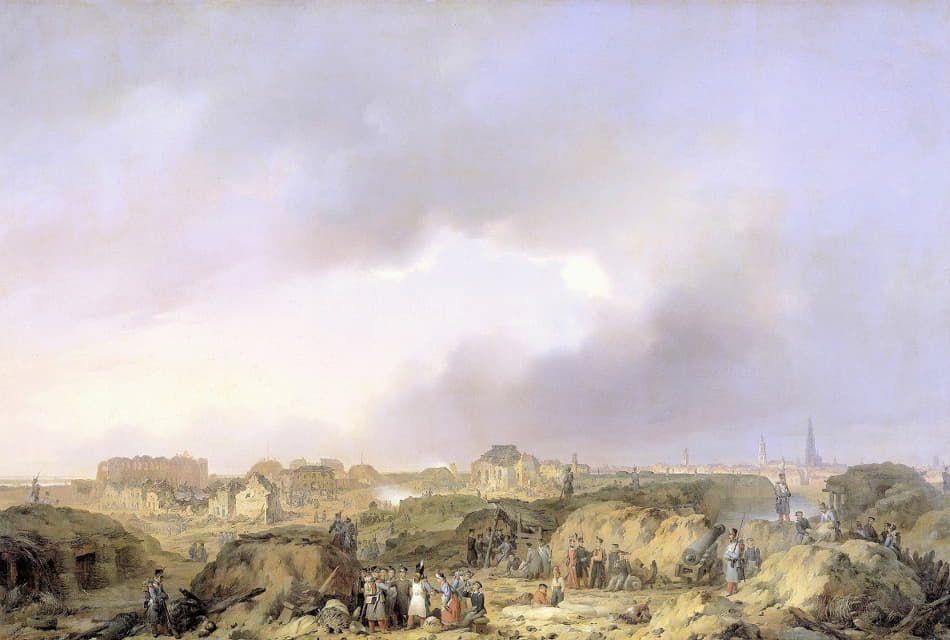 1832年11月19日至12月23日被围困以及荷兰加里森向法国投降后不久的安特卫普城堡
