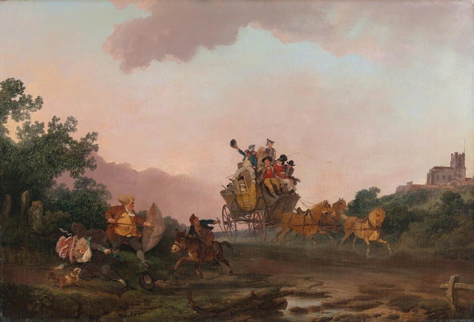 Philippe-Jacques de Loutherbourg - Revellers on a Coach