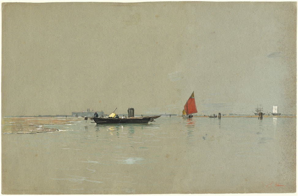 William Stanley Haseltine - A Venetian Lagoon