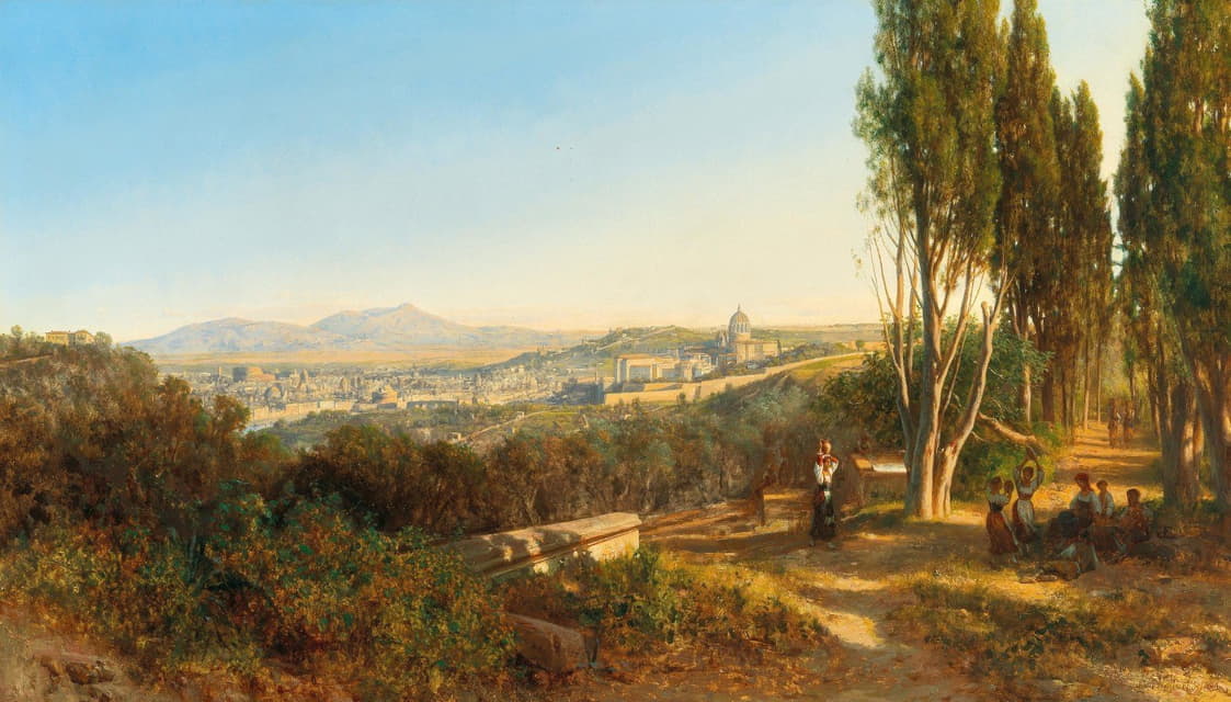 András Markó - View Of Rome From Villa Madama