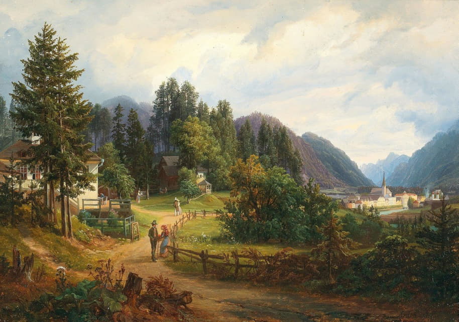 Anton Schiffer - A View Of Bad Ischl