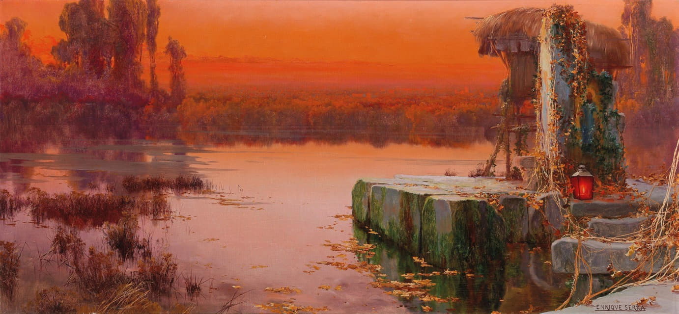 Enric Serra Auqué - Evening Light Over The Pontine Marshes