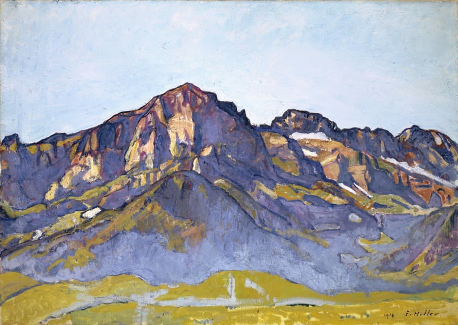 Ferdinand Hodler - The Dents Blanches At Champéry In The Morning Sun