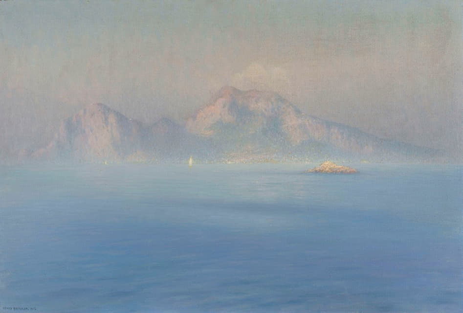 Henry Brokman - Capri, Côte Escarpée Vue De La Mer