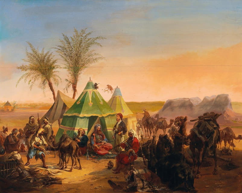 Joseph Heicke - A Bedouin Encampment