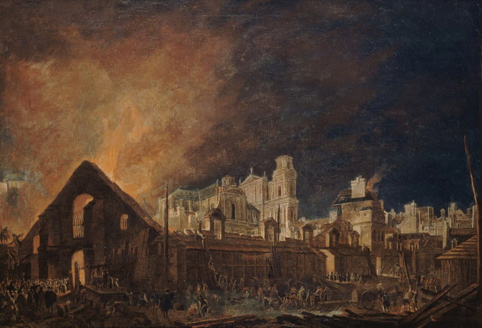 火灾期间的圣日耳曼博览会（1762年3月16日至17日夜间）