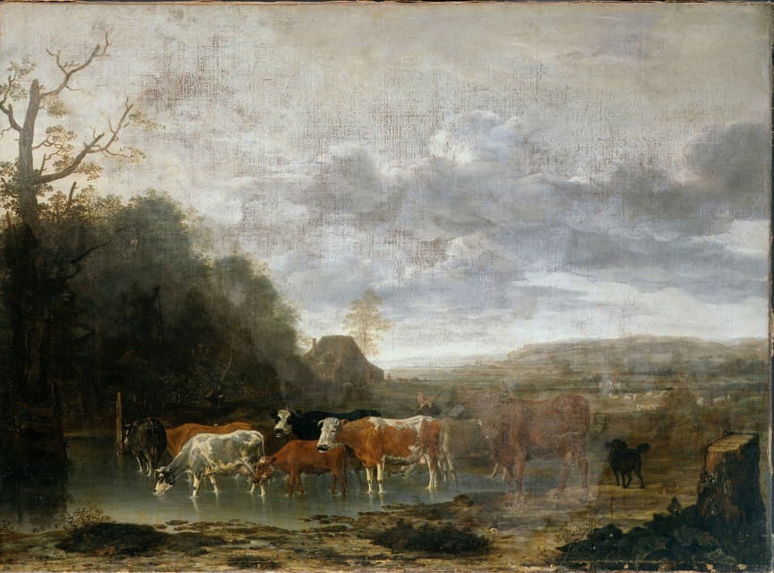Anthonie Van Borssum - Landscape with Cattle