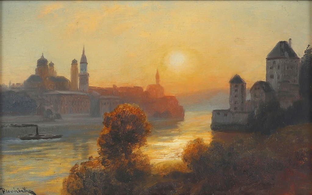 多瑙河上的帕索日落