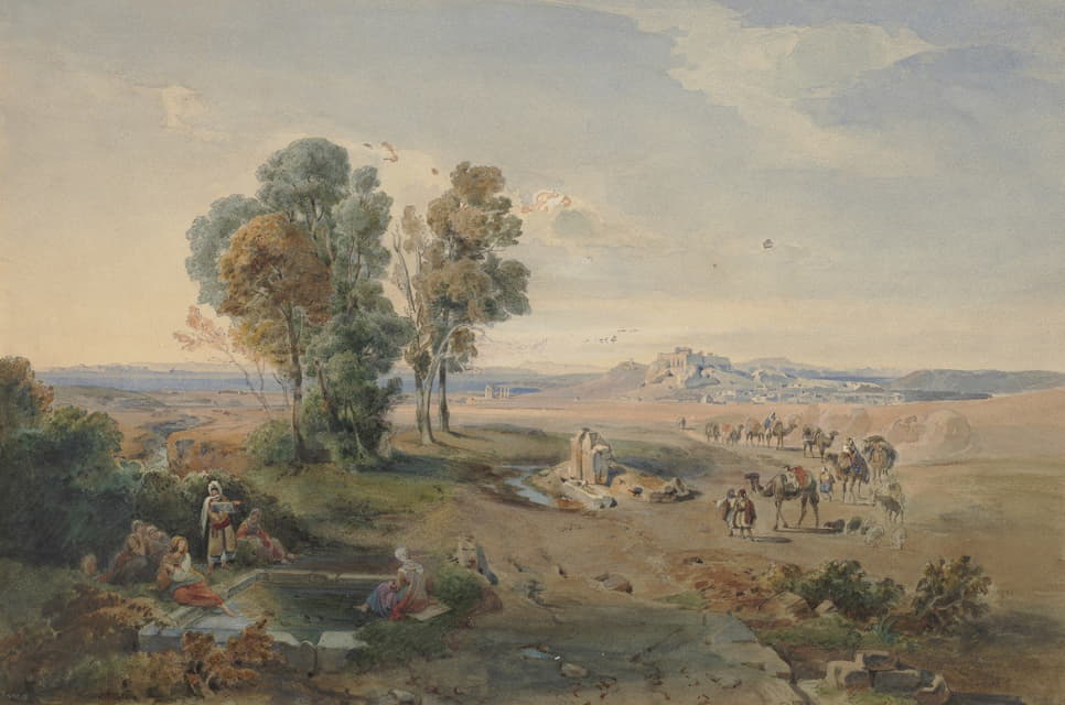 Carl Rottmann - Athens, seen from the well
