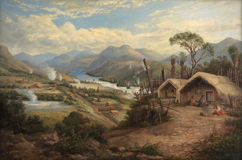 Charles Blomfield - Orakei Korako on the Waikato