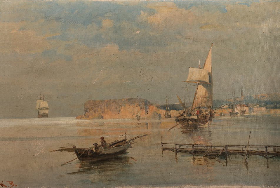 Constantinos Volanakis - Boats In A Port