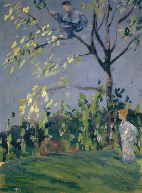 Ernst Schiess - Knabe im Baum