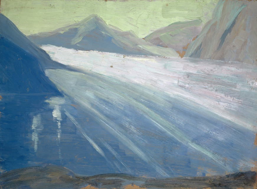 Ernst Schiess - View on the Aletsch Glacier II