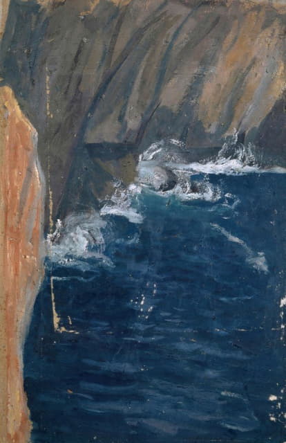 Ernst Schiess - Wave Breaking at a Cliff