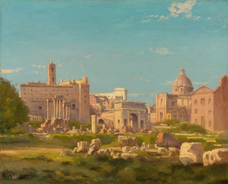 Henri-Joseph Harpignies - The Roman Forum