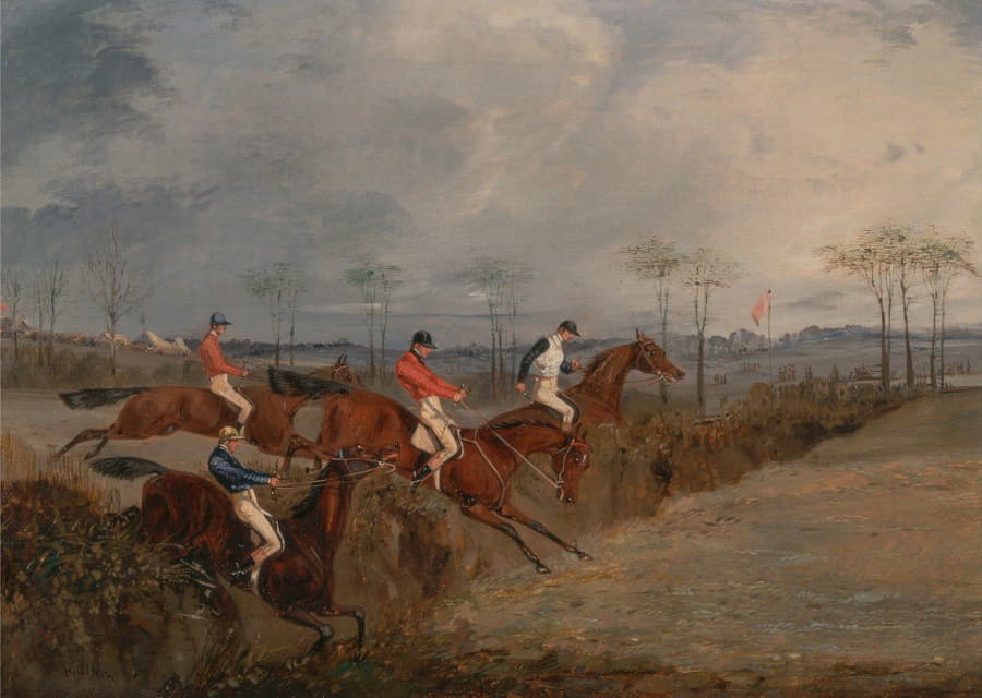 Henry Thomas Alken - Scenes From a Steeplechase: Another Hedge