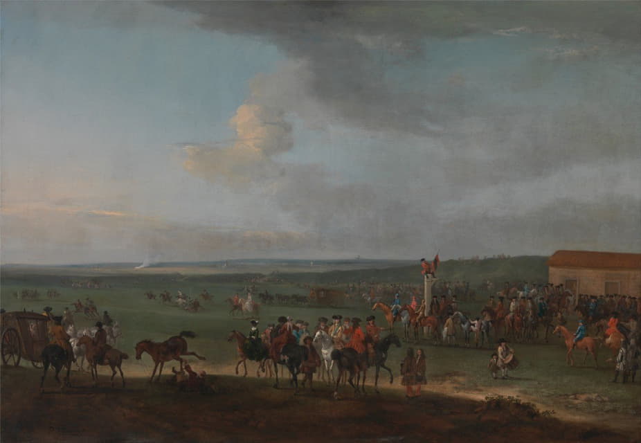 Peter Tillemans - The Round Course at Newmarket, Cambridgeshire, Preparing for the King’s Plate
