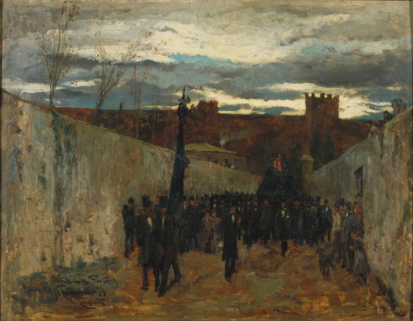 Ramón Tusquets - Burial of Fortuny