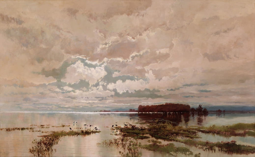 William Charles Piguenit - The flood in the Darling 1890