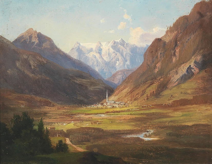 Anna Baar-Plommer - Scene in the Tyrolean Countryside
