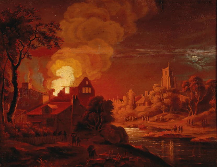 Egbert van der Poel - A nocturnal fire