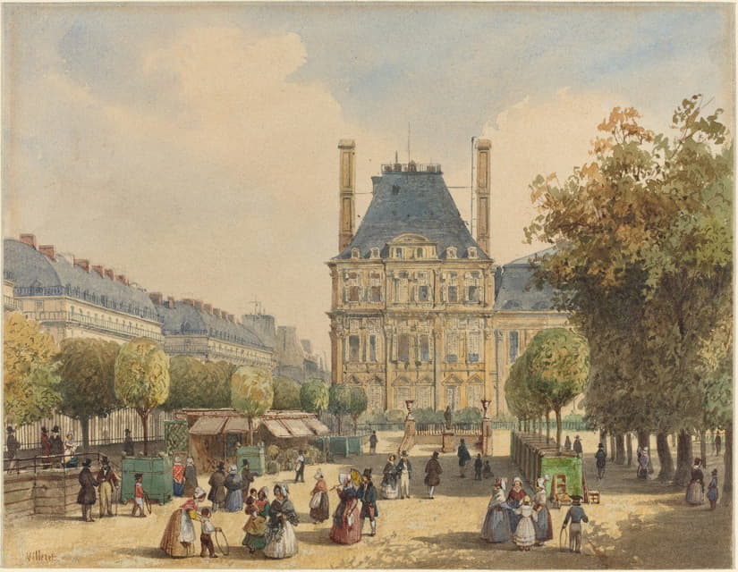 François Etienne Villeret - Rue de Rivoli and Pavillon Marsan