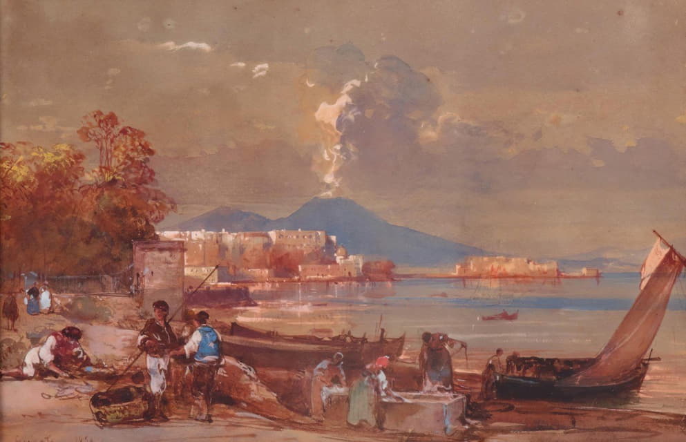 Giacinto Gigante - A View of Naples from Mergellina