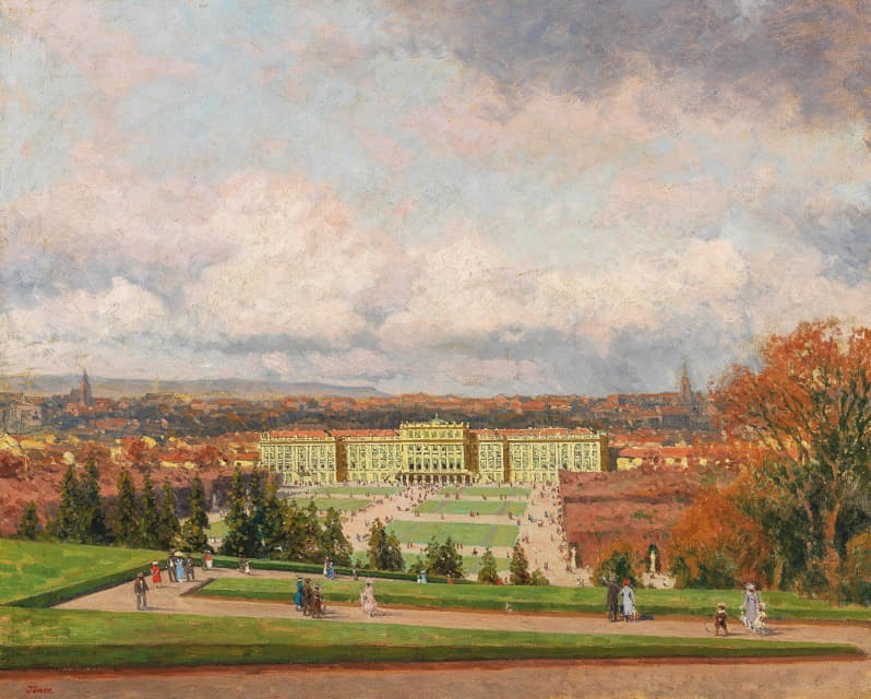 Heinrich Tomec - A View of Schönbrunn Palace