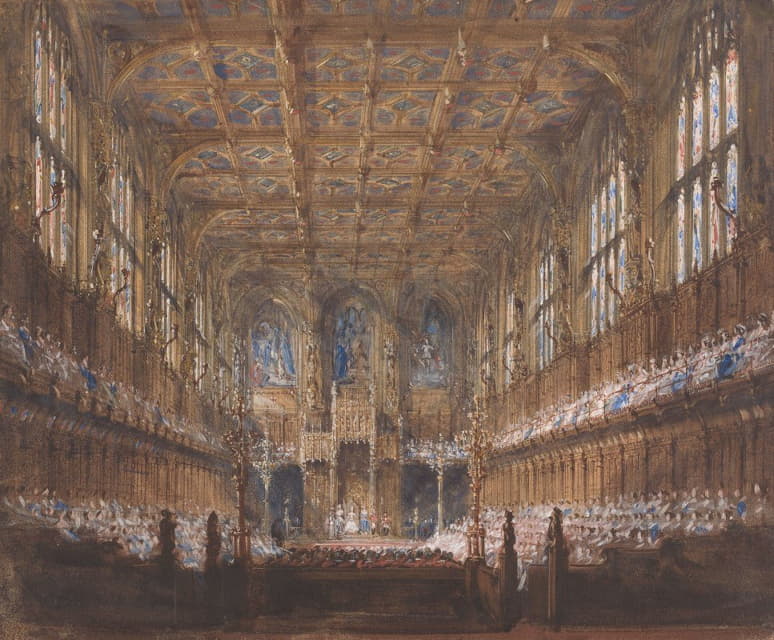 Joseph Nash - The State Opening of Parliament in the Rebuilt House of Lords