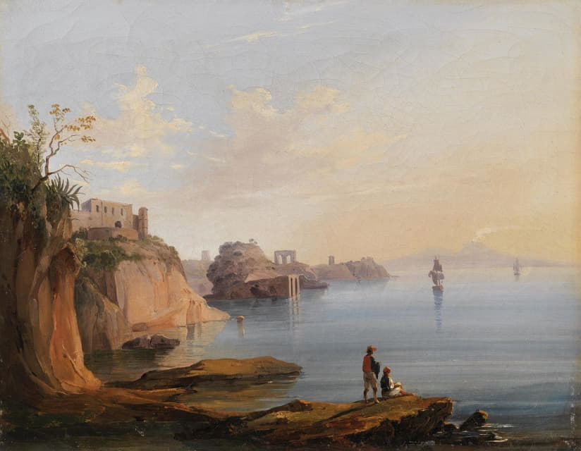 Salvatore Fergola - A View of Naples from Posillipo