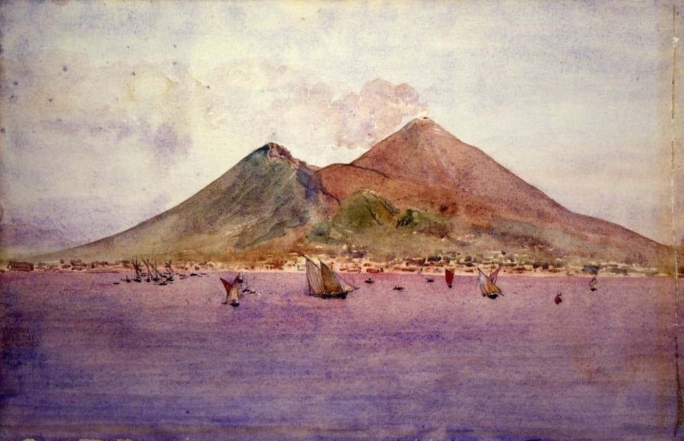 Cass Gilbert - Mt. Vesuvius from the Bay of Naples