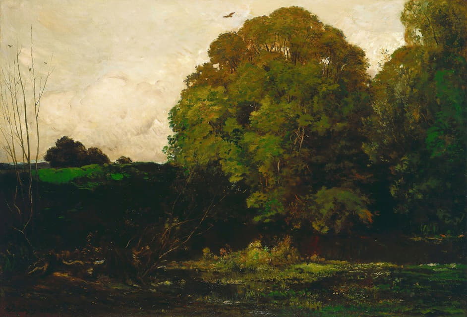 Charles François Daubigny - A Pond in the Morvan