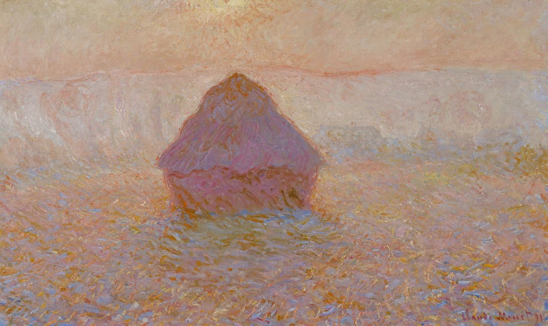 Claude Monet - Grainstack-Sun in the Mist