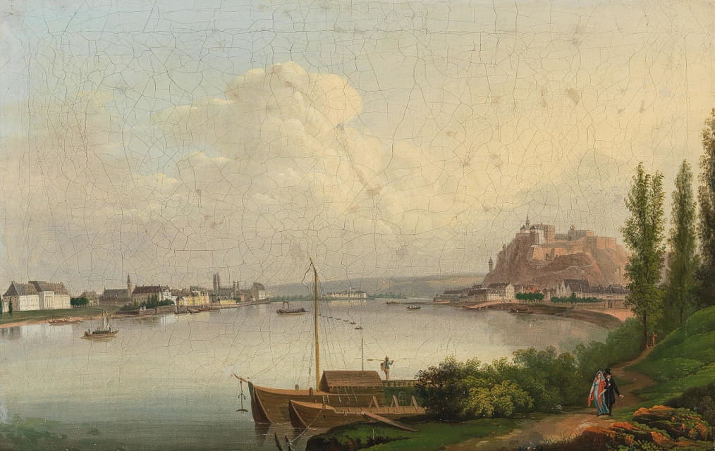 Conrad Zick - View of Koblenz with Fortress Ehrenbreitstein