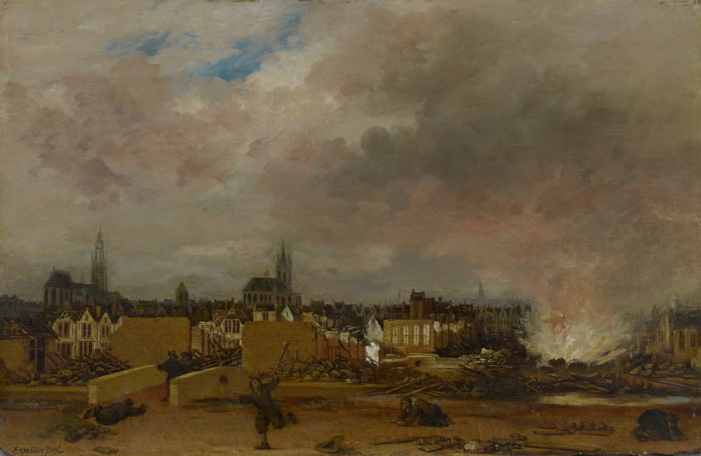 1654年，代尔夫特火药库爆炸