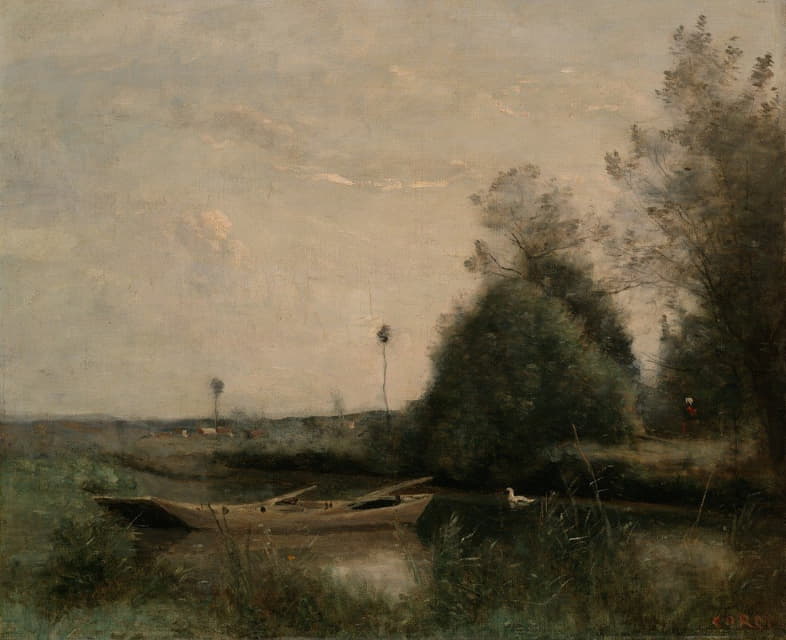 Jean-Baptiste-Camille Corot - A Pond in Mortain