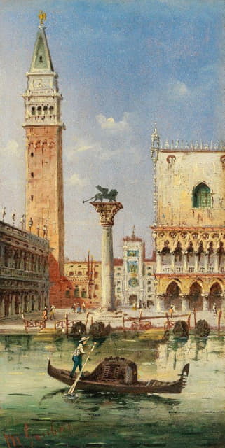 Marco Grubacs - A view of St Mark’s Column and the Campanile