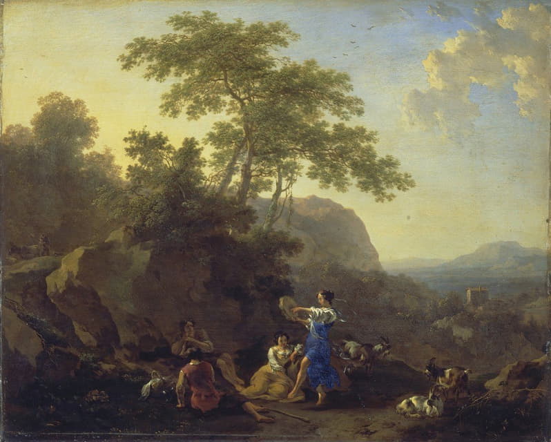 Nicolaes Pietersz. Berchem - The Musical Shepherdess