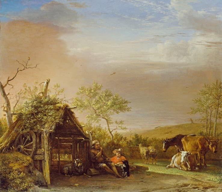 Paulus Potter - Herdsmen with their Cattle