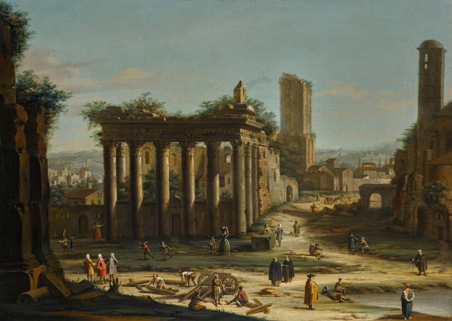 Jacopo Fabris - Rome, A Capriccio View Of The Forum