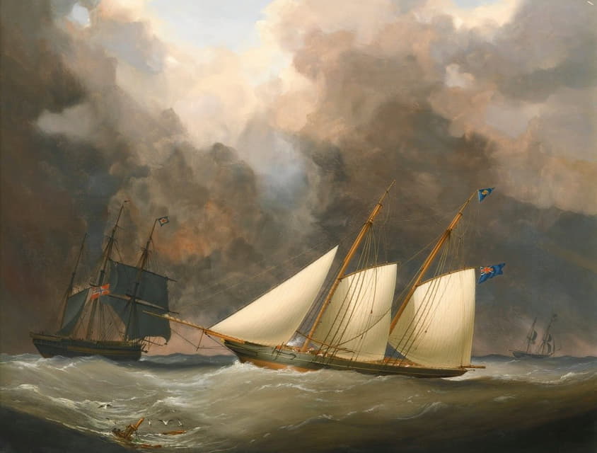 Nicholas Matthew Condy - The Thousand Guinea Match Between Henry Bradley’s Brig The Water Witch And Lord Belfast’s Schooner Galatea