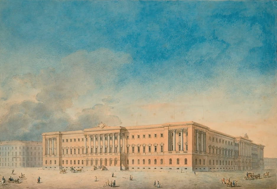 Russian School - View Of The Lobanov-Rostovsky Palace, St Petersburg