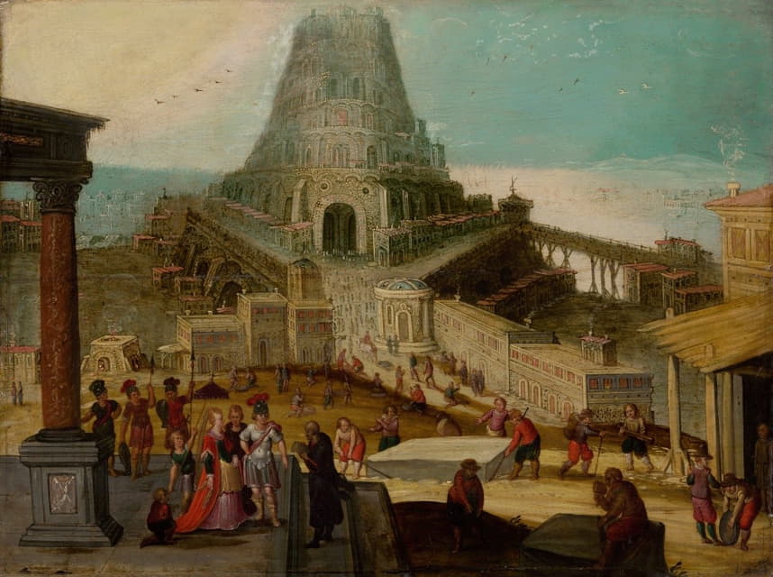 circle of Louis de Caulery - The Building Of The Tower Of Babel