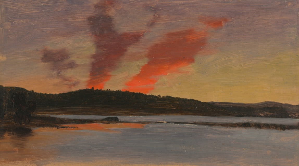 Frederic Edwin Church - Sunset Near Bar Harbor, Maine