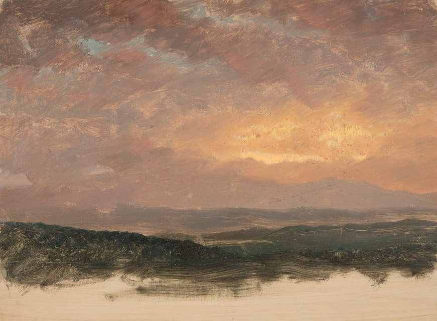 Frederic Edwin Church - Sunset over the Catskills
