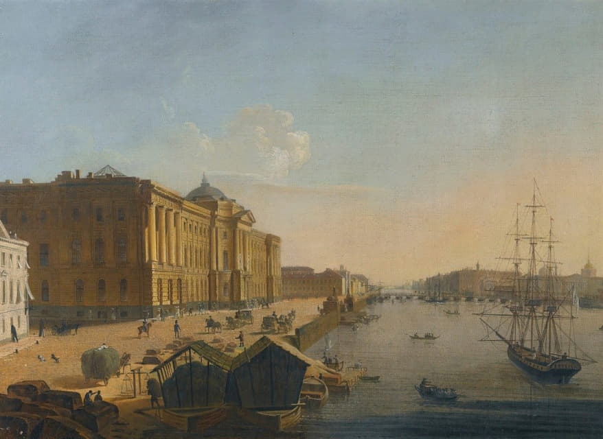Russian School - View Of The Imperial Academy Of Arts, St Petersburg