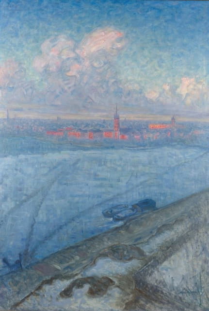 Eugène Jansson - The City at Sunset