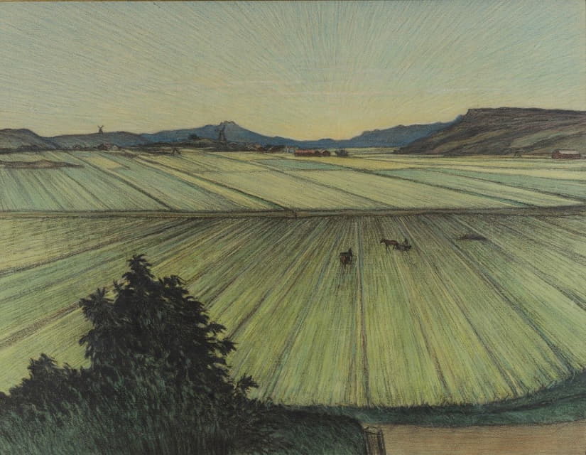 Karl Nordström - Landscape with Fields